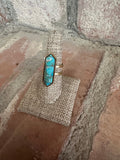 “The Golden Collection” Wild & Free Handmade Natural Turquoise 14k Gold Plated Adjustable Ring