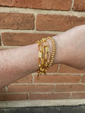 “The Golden Collection” GOLD CITY Handmade Sterling Silver Gold Plated 5 Strand Link Bracelet