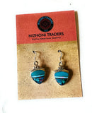 Navajo Sterling Silver & Multi Stone Inlay Dangle Earrings