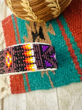 Navajo Made Beaded Leather Bracelet