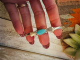 Navajo Sterling Silver & Kingman Turquoise Cuff Bracelet