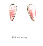 Navajo Rhodochrosite and Sterling Silver Clip On Earrings