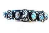 Navajo Golden Hills Turquoise & Sterling Silver Cuff Bracelet