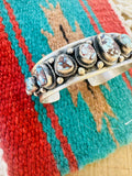 Navajo Golden Hills Turquoise & Sterling Silver Cuff Bracelet