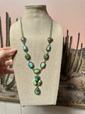 Beautiful Handmade Sterling Silver & Sonoran Mountain Turquoise Lariat Heart Necklace 3