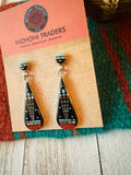 Navajo Sterling Silver & Multi Stone Inlay Dangle Earrings