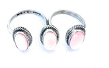 Navajo Queen Pink Conch & Sterling Silver Adjustable Knuckle Ring