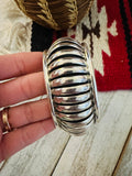 Navajo Rolled Sterling Silver Cuff Bracelet