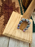 Handmade Purple Opal & Sterling Silver Adjustable Naja Ring Signed Nizhoni