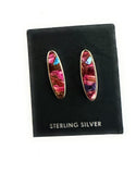 Navajo Pink Dream Mojave & Sterling Silver Oval Post Earrings