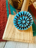 Zuni Sterling Silver & Turquoise Cluster Ring