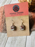 Navajo Sterling Silver & Multi Stone Inlay Dangle Earrings