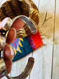 Navajo Queen Pink Conch Shell & Sterling Silver Cuff Bracelet