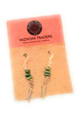 Navajo Turquoise & Sterling Silver Feather Dangle Earrings