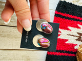 Navajo Pink Dream Mojave & Sterling Silver Post Earrings