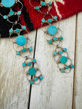 Zuni Turquoise & Sterling Silver Dangle Earrings