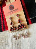 Handmade Pink Dream, Pink Opal & Sterling Silver Chandelier Dangle Earrings by Nizhoni