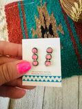 Navajo Pink Opal & Sterling Silver Post Earrings