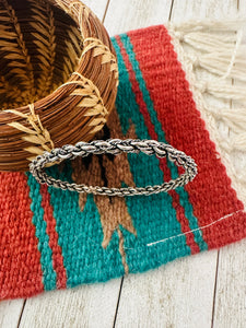 Navajo Twisted Sterling Silver Bangle Bracelet