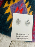 Navajo Sterling Silver Cactus Stud Earrings