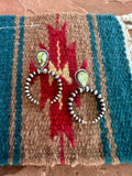 Handmade Palomino Turquoise & Sterling Silver Naja Earrings Signed Nizhoni