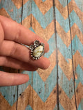 Beautiful Handmade Palomino Turquoise And Sterling Silver Adjustable Flower Ring