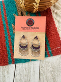 Zuni Silver And Charoite Needlepoint Earrings