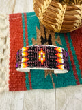 Navajo Made Beaded Leather Bracelet