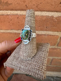 Beautiful Handmade Sonoran Mountain Turquoise And Sterling Silver Adjustable Ring