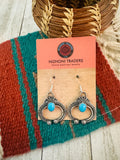 Navajo Turquoise & Sterling Silver Naja Dangle Earrings By Kevin Billah