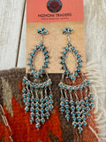 Zuni Sterling Silver & Turquoise Petit Point Necklace Set