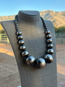 “The Masterpiece” Handmade Beaded Sterling Silver Pearl Necklace