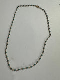 “The Golden Collection” Az Sunrise Handmade Turquoise Beaded 14k Gold Vermeil Necklace GREEN TONES