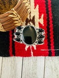 Navajo Sterling Silver & Onyx Cuff Bracelet