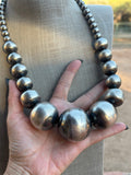 “The Masterpiece” Handmade Beaded Sterling Silver Pearl Necklace