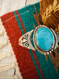 Old Pawn Navajo Sterling Silver & Turquoise Cuff Bracelet