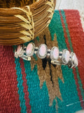 Navajo Queen Pink Conch Shell & Sterling Silver Cuff Bracelet