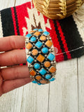 Navajo Turquoise, Spiny Sterling Silver Cuff Bracelet