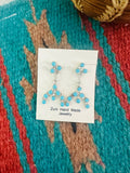 Zuni Turquoise & Sterling Silver Naja Dangle Earrings