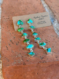 Handmade Sonoran Mountain Turquoise and Sterling Silver 6 Stone Dangles