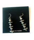 Navajo Sterling Silver Beaded Dangle Earrings