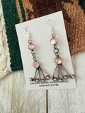 Navajo Mother of Pearl & Sterling Silver Dangle Earrings