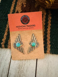 Navajo Sterling Silver & Turquoise Thunderbird Post Earrings