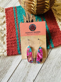 Navajo Pink Dream Mojave & Sterling Silver Dangle Earrings