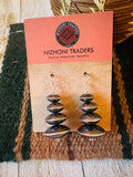 Navajo Sterling Silver Beaded Dangle Earrings