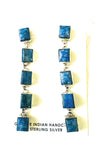 Navajo Denim Lapis & Sterling Silver Dangle Earrings