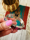 Navajo Pink Dream Mojave & Sterling Silver Cuff Bracelet