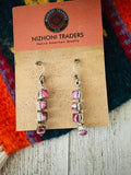 Handmade 4 Stone Pink Dream & Sterling Silver Dangle Earrings by Nizhoni