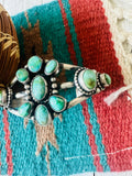 Navajo Sonoran Gold Turquoise & Sterling Silver Cuff Bracelet