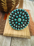 Handmade Sterling Silver & Turquoise Cluster Adjustable Ring by Nizhoni